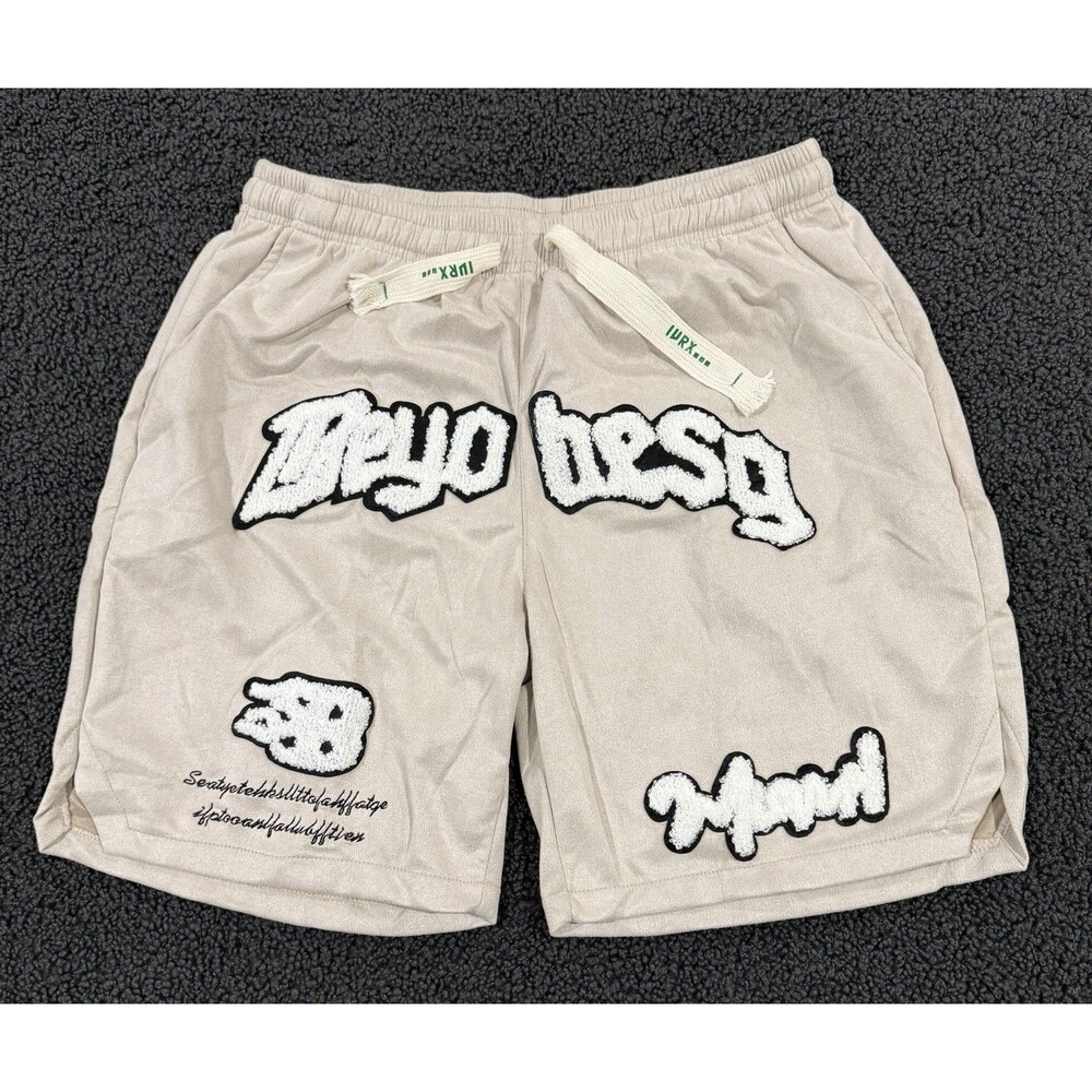 Bestie Embroidered Drawstring Shorts Size SMALL Grunge Streetwear